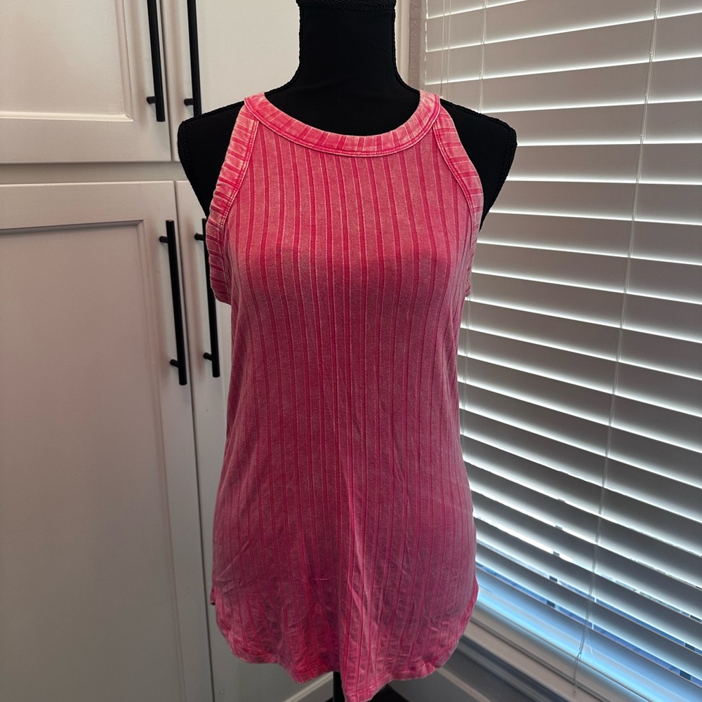 Zenana pink stone washed tank. Size L/XL. Never worn.